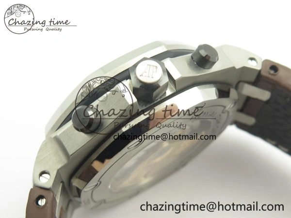 Royal Oak Offshore Safari 2014 JF On Brown Leather Strap A3126 V2 w Cyclops And DW Mod (Free Rubber Strap) GoodFit 4952