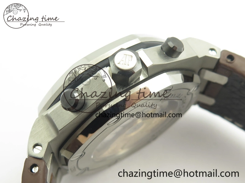 Royal Oak Offshore Safari 2014 JF On Brown Leather Strap A3126 V2 w Cyclops And DW Mod (Free Rubber Strap) GoodFit 4952