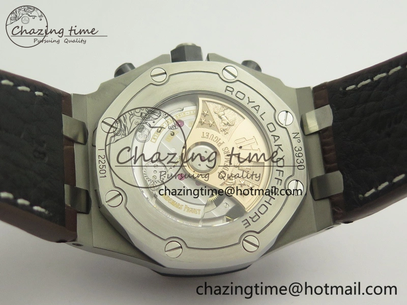 Royal Oak Offshore Safari 2014 JF On Brown Leather Strap A3126 V2 w Cyclops And DW Mod (Free Rubber Strap) GoodFit 4952