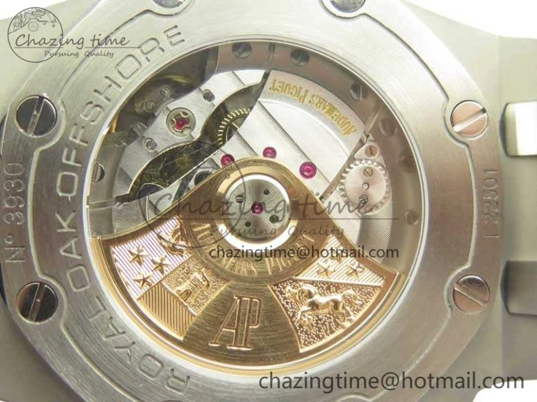 Royal Oak Offshore Safari 2014 JF On Brown Leather Strap A3126 V2 w Cyclops And DW Mod (Free Rubber Strap) GoodFit 4952