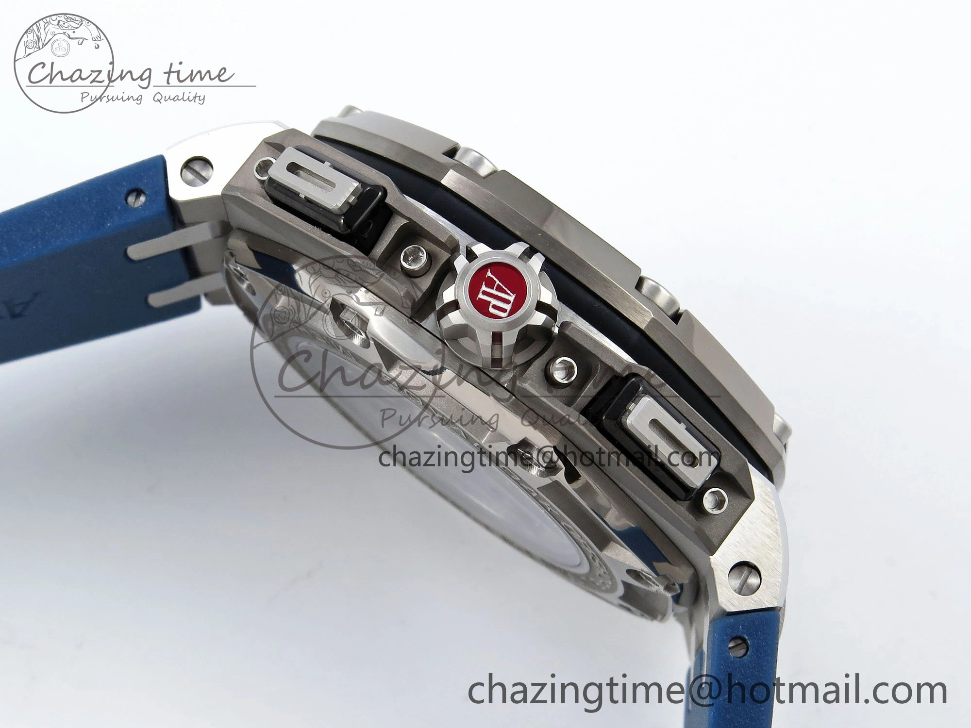Royal Oak Offshore Schumacher APF Best Edition Gray Blue Dial on Blue Rubber Strap A TravelReady 4442