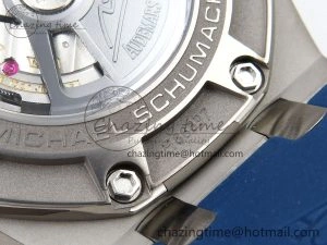 Royal Oak Offshore Schumacher APF Best Edition Gray Blue Dial on Blue Rubber Strap A TravelReady 4442