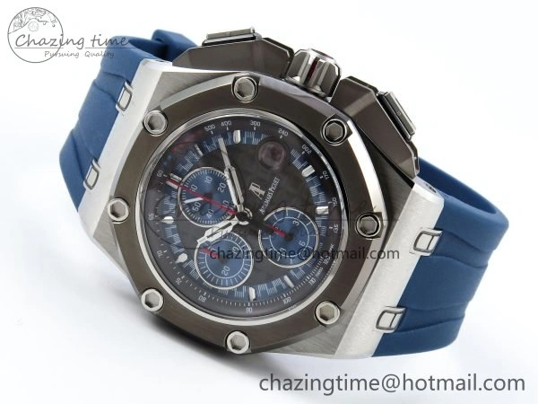 Royal Oak Offshore Schumacher APF Best Edition Gray Blue Dial on Blue Rubber Strap A TravelReady 4442