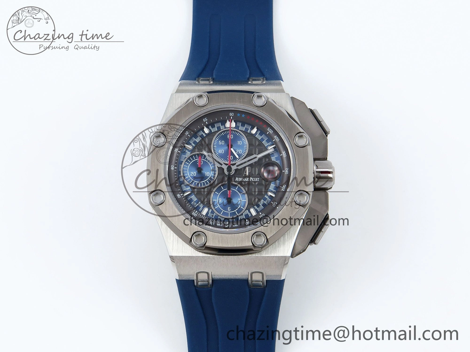 Royal Oak Offshore Schumacher APF Best Edition Gray Blue Dial on Blue Rubber Strap A TravelReady 4442