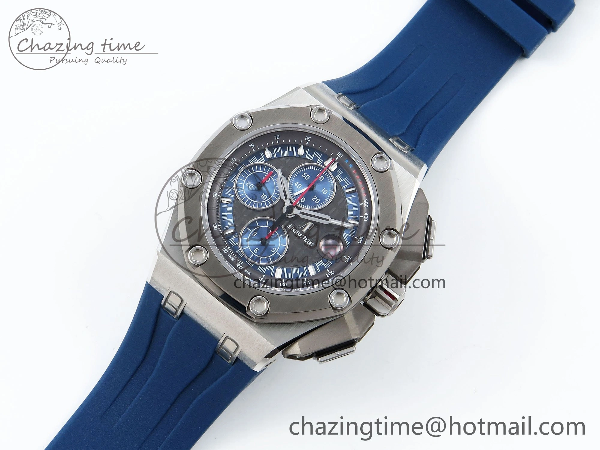 Royal Oak Offshore Schumacher APF Best Edition Gray Blue Dial on Blue Rubber Strap A TravelReady 4442