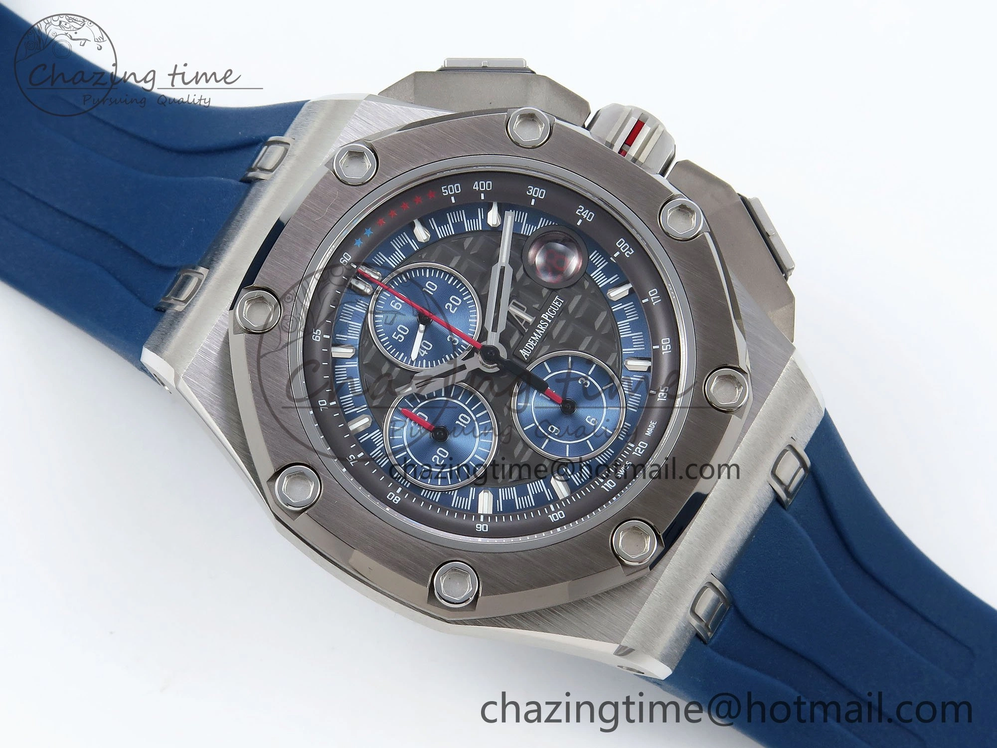 Royal Oak Offshore Schumacher APF Best Edition Gray Blue Dial on Blue Rubber Strap A TravelReady 4442