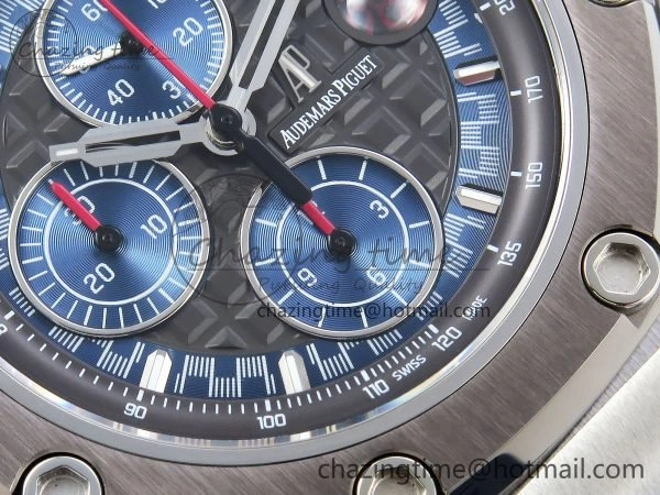Royal Oak Offshore Schumacher APF Best Edition Gray Blue Dial on Blue Rubber Strap A TravelReady 4442