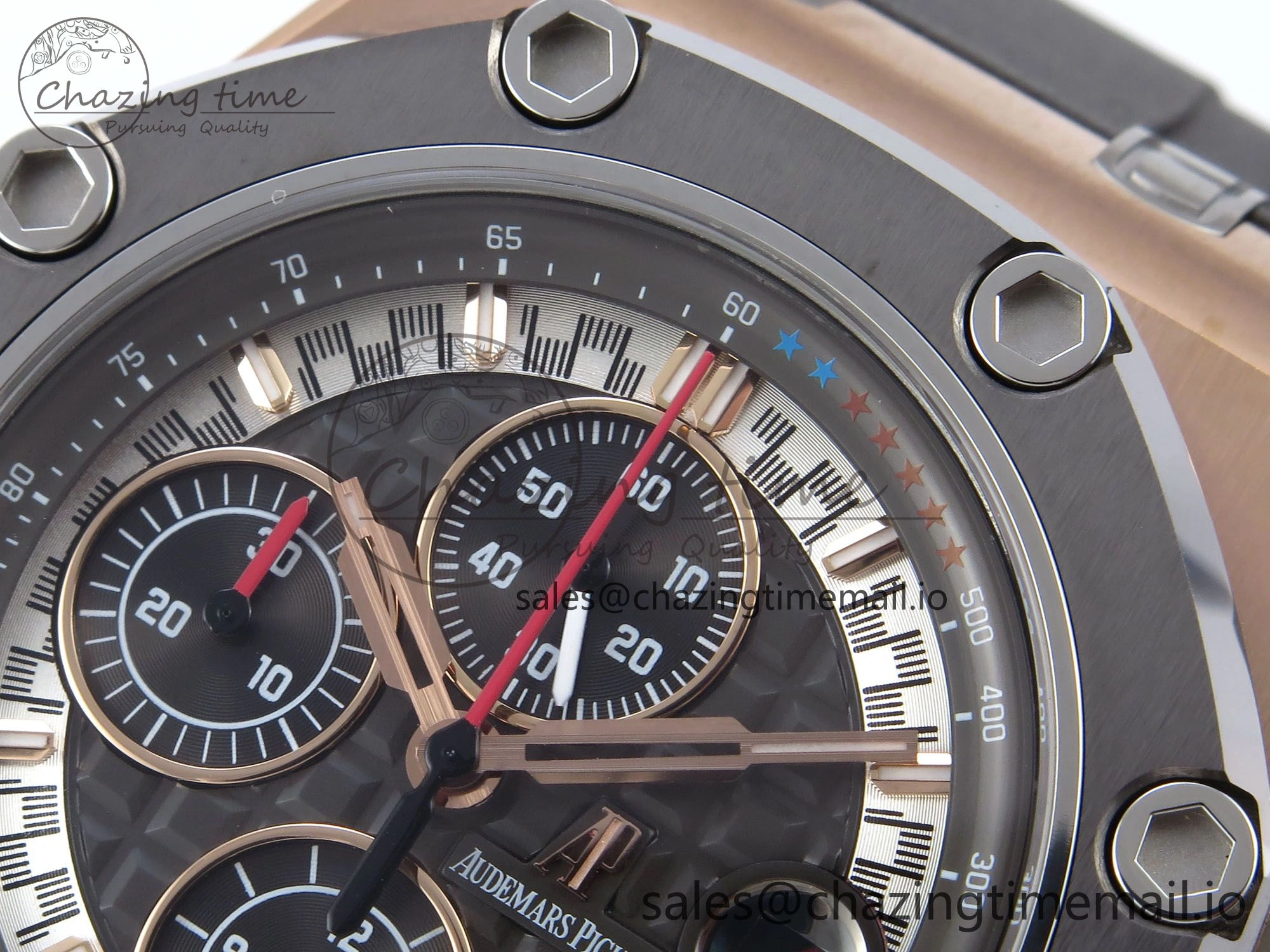 Royal Oak Offshore Schumacher RG TKF Best Edition Gray Black Dial on Gray Rubber Strap A ZeroBulk 4370