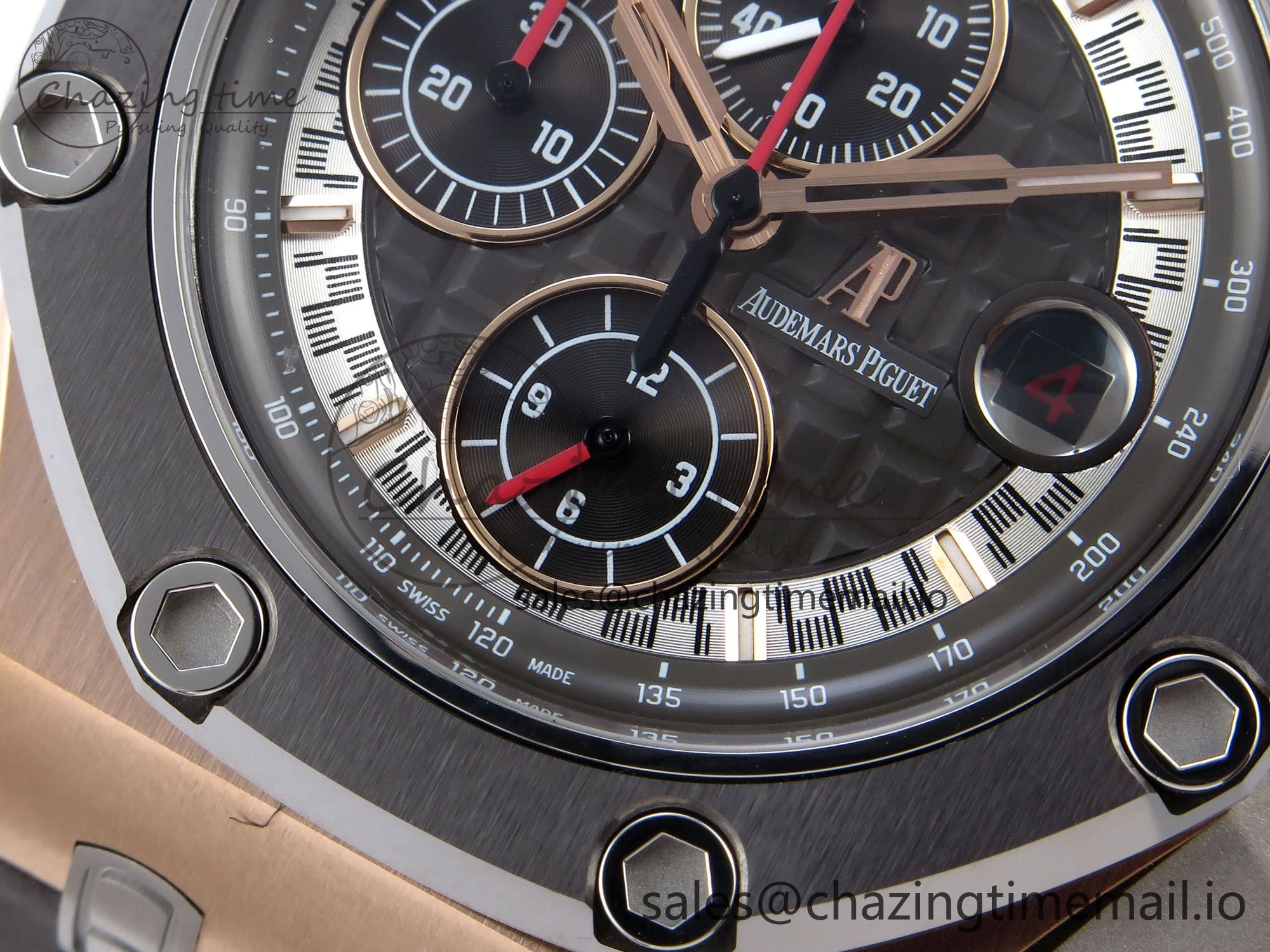 Royal Oak Offshore Schumacher RG TKF Best Edition Gray Black Dial on Gray Rubber Strap A ZeroBulk 4370