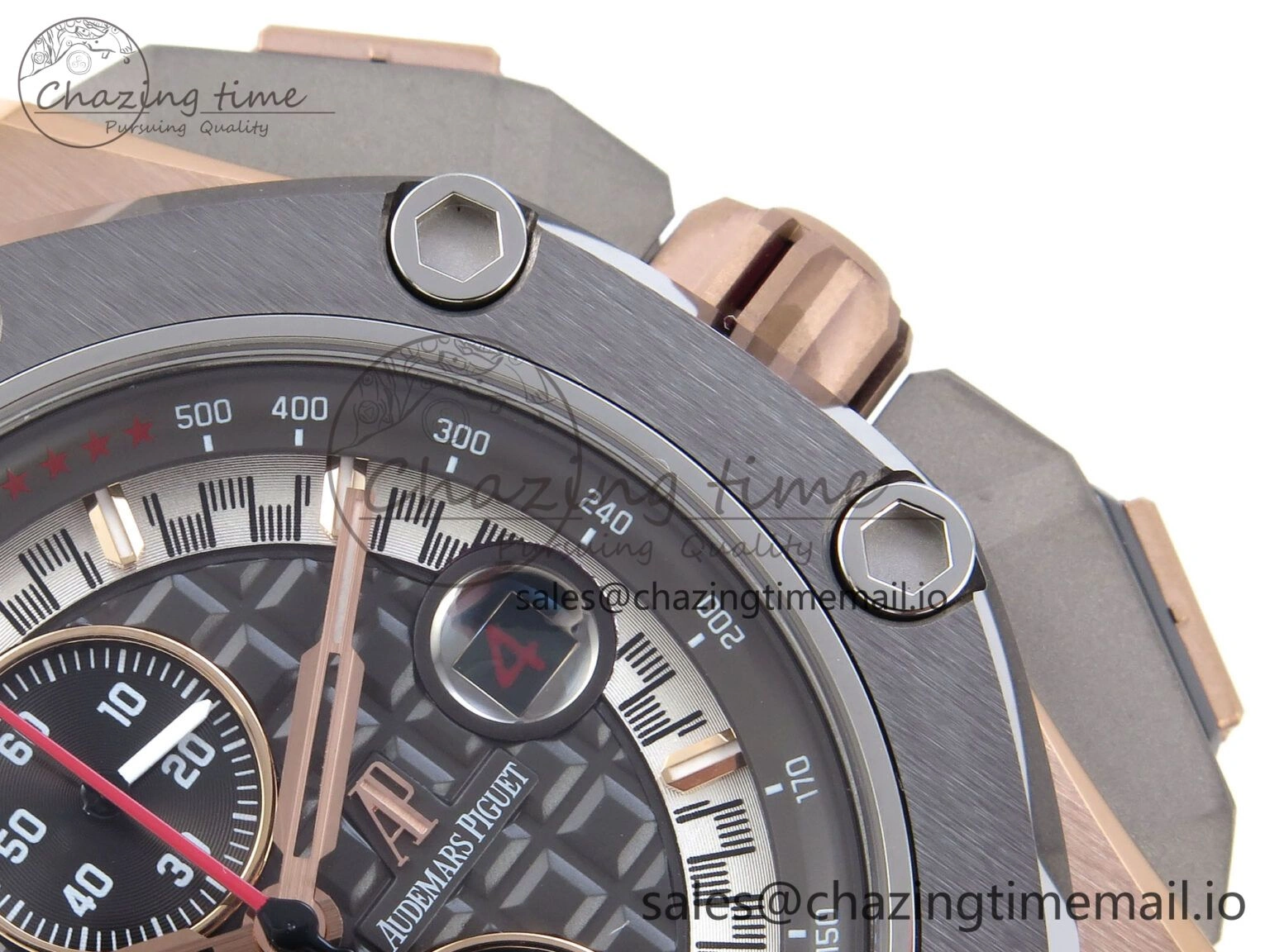 Royal Oak Offshore Schumacher RG TKF Best Edition Gray Black Dial on Gray Rubber Strap A ZeroBulk 4370