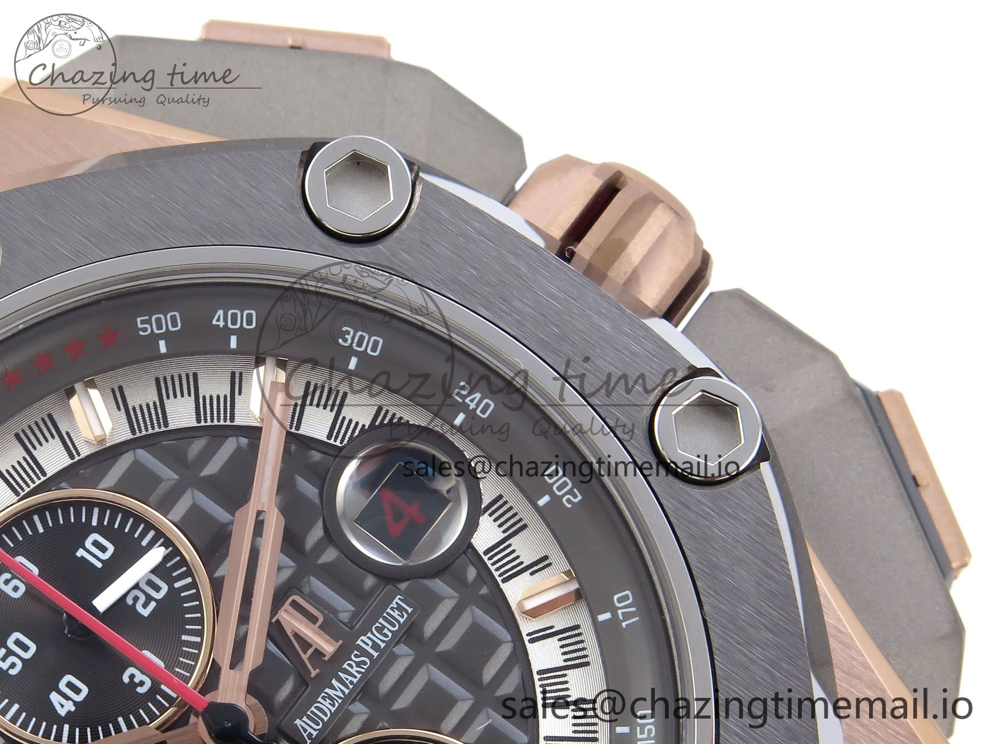 Royal Oak Offshore Schumacher RG TKF Best Edition Gray Black Dial on Gray Rubber Strap A ZeroBulk 4370