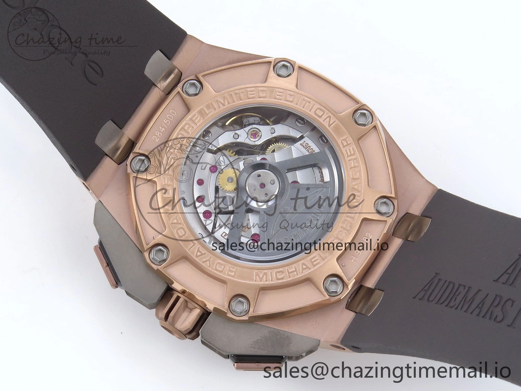 Royal Oak Offshore Schumacher RG TKF Best Edition Gray Black Dial on Gray Rubber Strap A ZeroBulk 4370