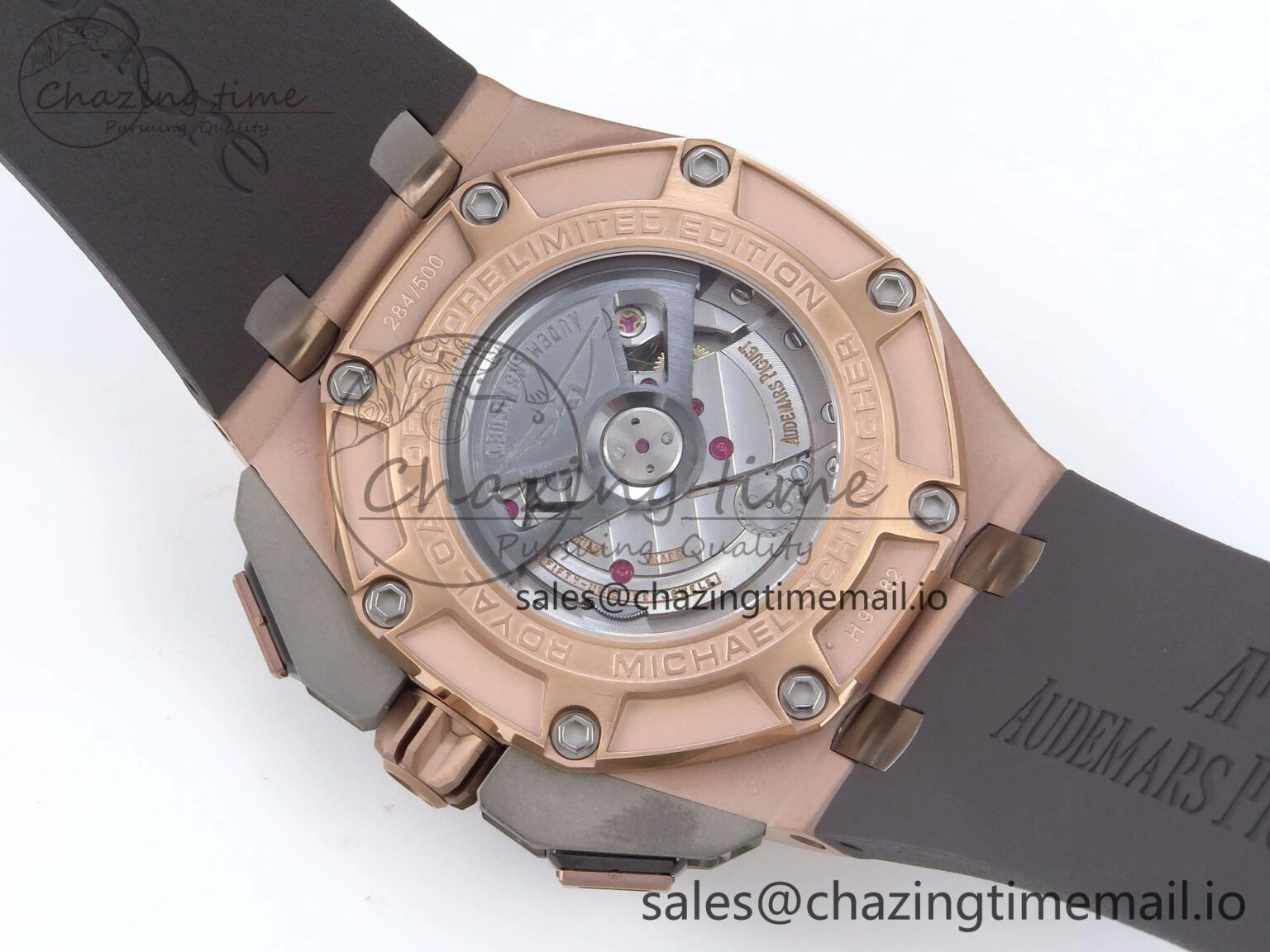 Royal Oak Offshore Schumacher RG TKF Best Edition Gray Black Dial on Gray Rubber Strap A ZeroBulk 4370