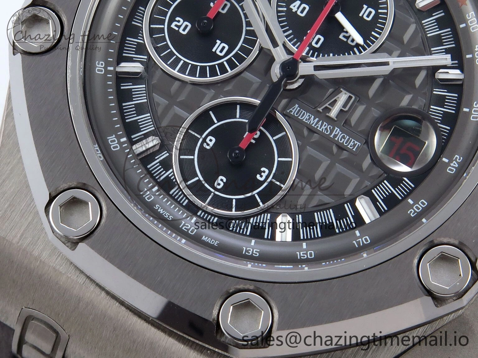 Royal Oak Offshore Schumacher SS TKF Best Edition Gray Black Dial on Gray Rubber Strap A Fashionable 4368