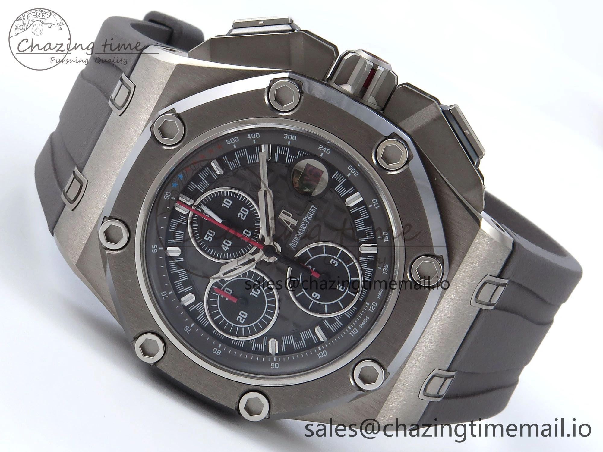Royal Oak Offshore Schumacher SS TKF Best Edition Gray Black Dial on Gray Rubber Strap A Fashionable 4368