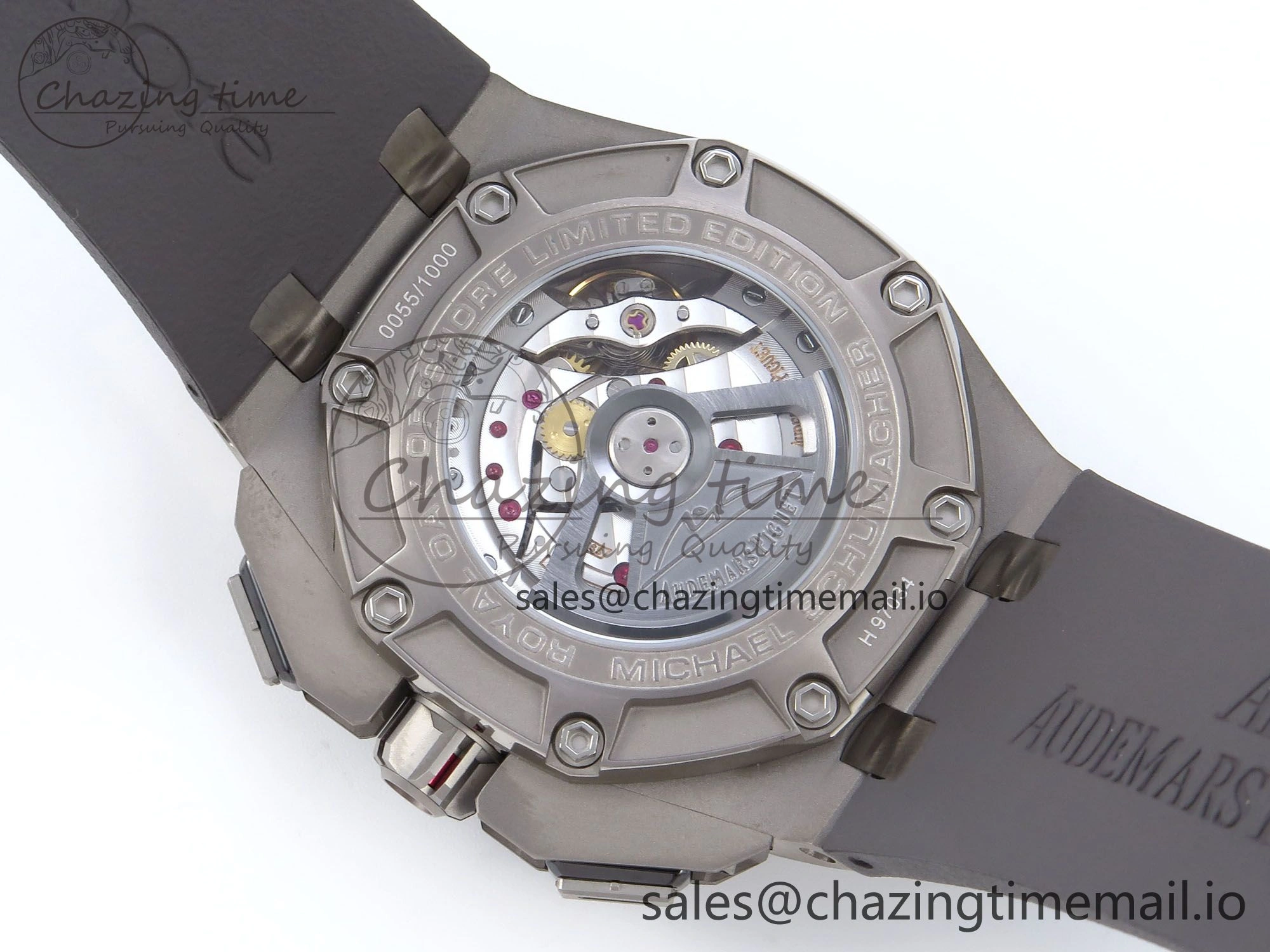 Royal Oak Offshore Schumacher SS TKF Best Edition Gray Black Dial on Gray Rubber Strap A Fashionable 4368