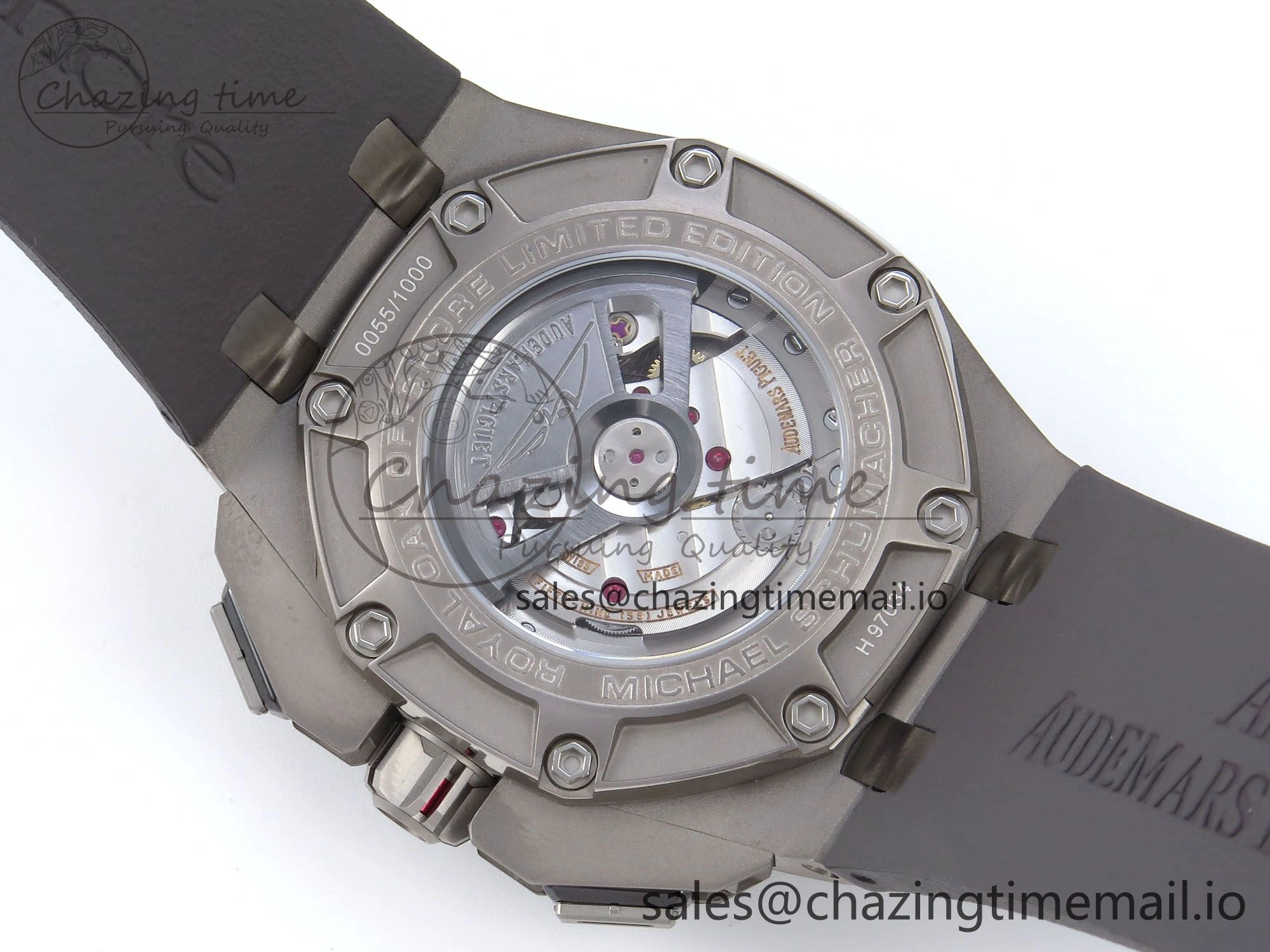 Royal Oak Offshore Schumacher SS TKF Best Edition Gray Black Dial on Gray Rubber Strap A Fashionable 4368