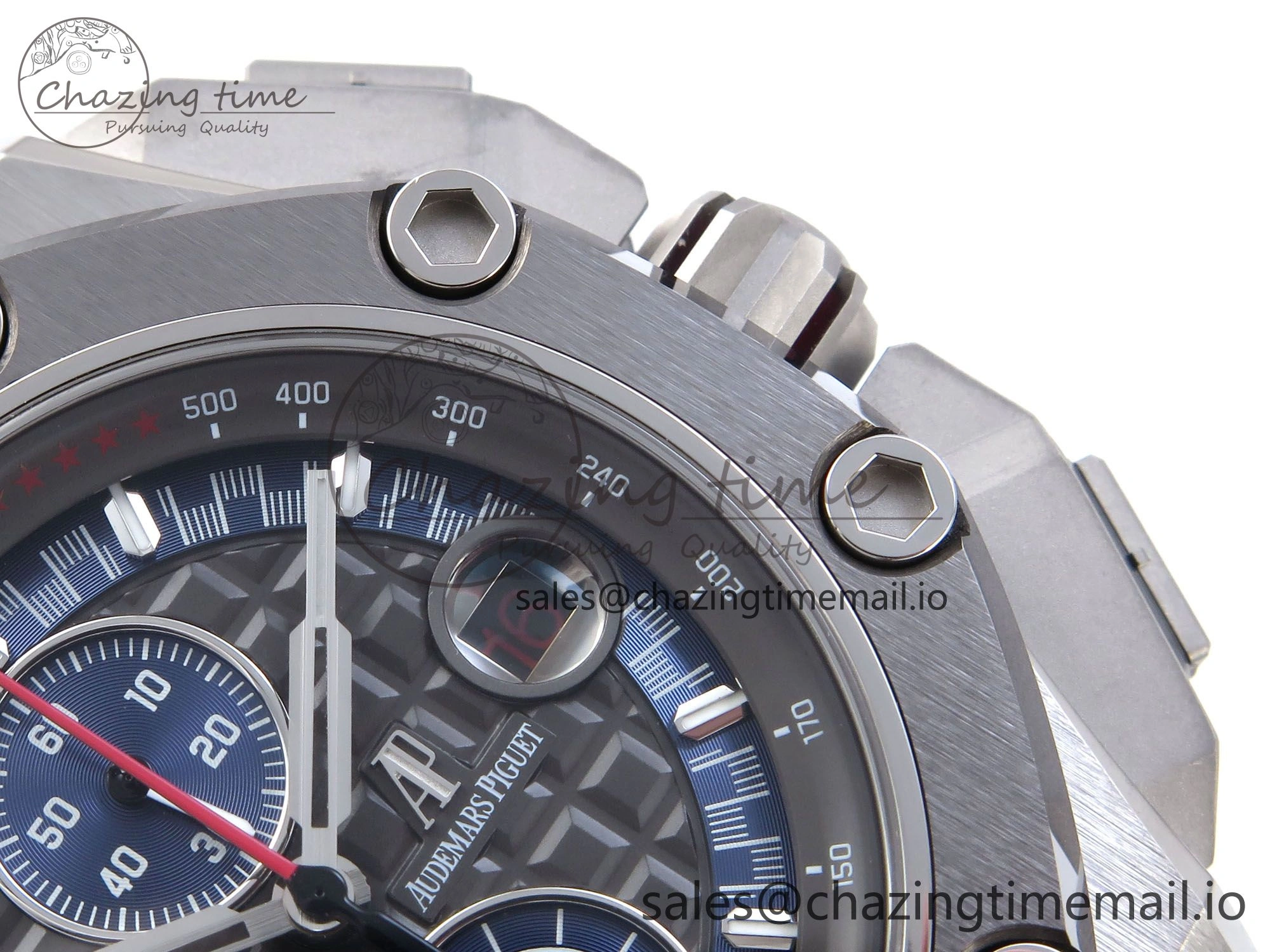 Royal Oak Offshore Schumacher SS TKF Best Edition Gray Blue Dial on Blue Rubber Strap A Chic 4365