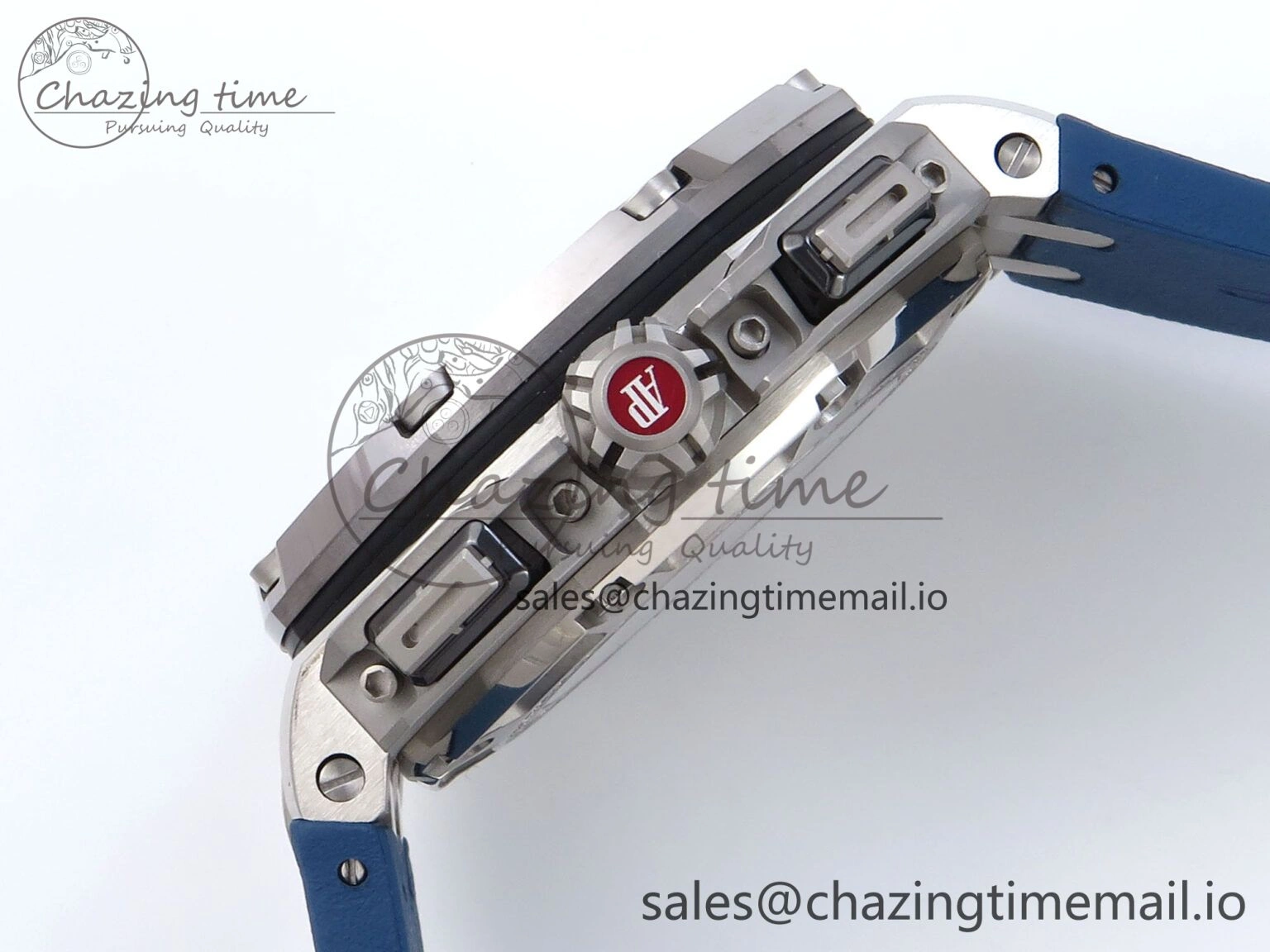 Royal Oak Offshore Schumacher SS TKF Best Edition Gray Blue Dial on Blue Rubber Strap A Chic 4365