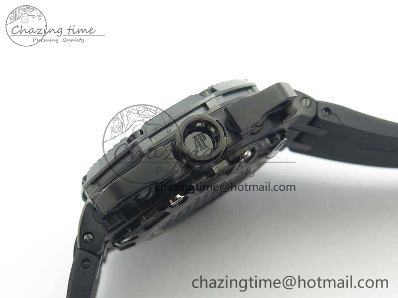 Royal Oak Offshore Survivor DLC Noob 1:1 Best Edition Black Dial On Rubber Strap (Free Black Leather Strap) AllSeason 4974