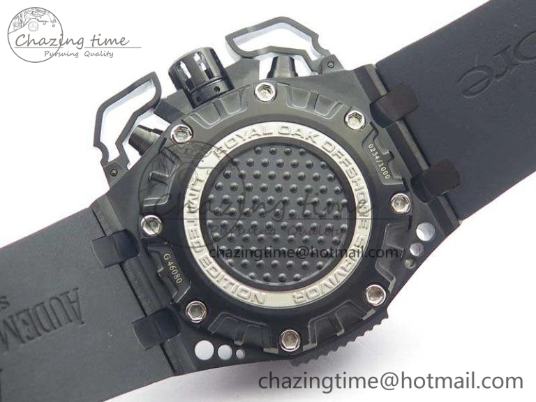 Royal Oak Offshore Survivor DLC Noob 1:1 Best Edition Black Dial On Rubber Strap (Free Black Leather Strap) AllSeason 4974