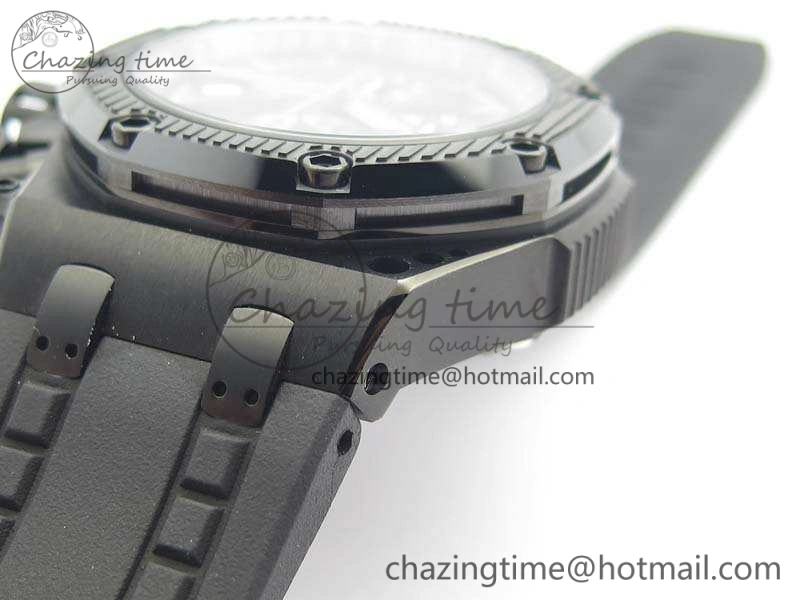Royal Oak Offshore Survivor DLC Noob 1:1 Best Edition Black Dial On Rubber Strap (Free Black Leather Strap) AllSeason 4974