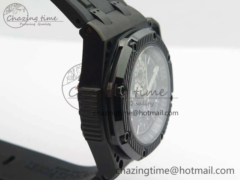 Royal Oak Offshore Survivor DLC Noob 1:1 Best Edition Black Dial On Rubber Strap (Free Black Leather Strap) AllSeason 4974