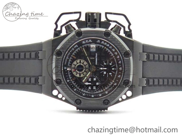 Royal Oak Offshore Survivor DLC Noob 1:1 Best Edition Black Dial On Rubber Strap (Free Black Leather Strap) AllSeason 4974
