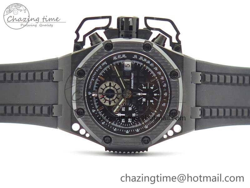 Royal Oak Offshore Survivor DLC Noob 1:1 Best Edition Black Dial On Rubber Strap (Free Black Leather Strap) AllSeason 4974