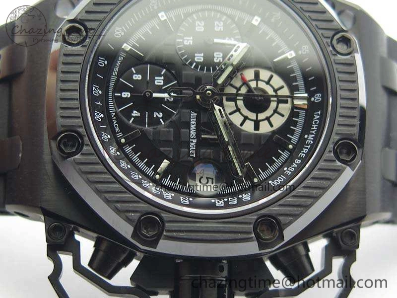 Royal Oak Offshore Survivor DLC Noob 1:1 Best Edition Black Dial On Rubber Strap (Free Black Leather Strap) AllSeason 4974