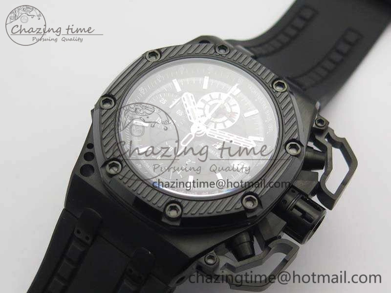 Royal Oak Offshore Survivor DLC Noob 1:1 Best Edition Black Dial On Rubber Strap (Free Black Leather Strap) AllSeason 4974