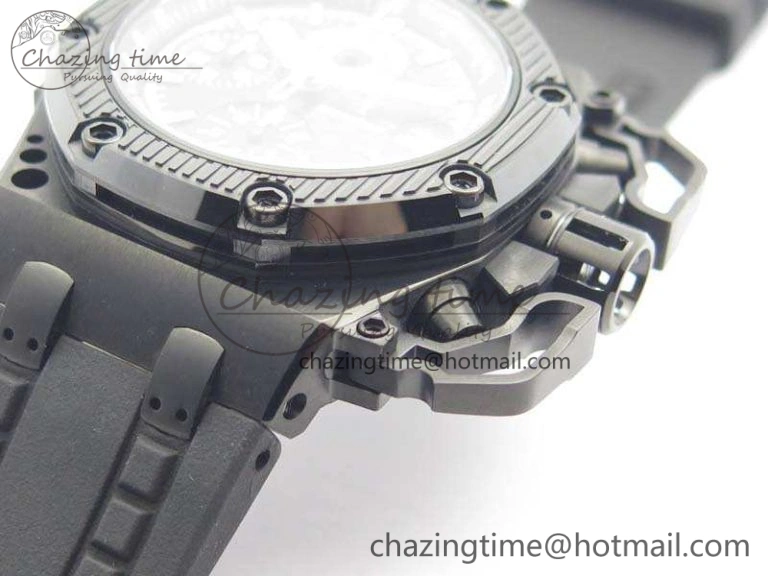 Royal Oak Offshore Survivor DLC Noob 1:1 Best Edition Black Dial On Rubber Strap (Free Black Leather Strap) AllSeason 4974