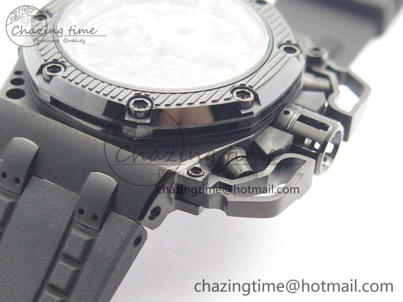 Royal Oak Offshore Survivor DLC Noob 1:1 Best Edition Black Dial On Rubber Strap (Free Black Leather Strap) AllSeason 4974