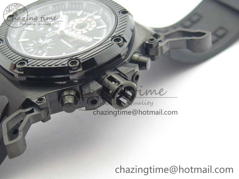 Royal Oak Offshore Survivor DLC Noob 1:1 Best Edition Black Dial On Rubber Strap (Free Black Leather Strap) AllSeason 4974