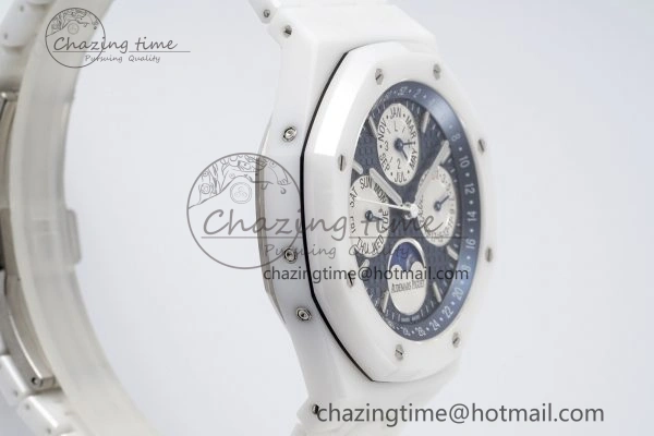Affordable Royal Oak Perpetual Calendar 26579CB White Ceramic APSF Best Edition on White Ceramic Bracelet A5134 V 4734
