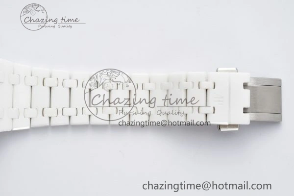 Affordable Royal Oak Perpetual Calendar 26579CB White Ceramic APSF Best Edition on White Ceramic Bracelet A5134 V 4734