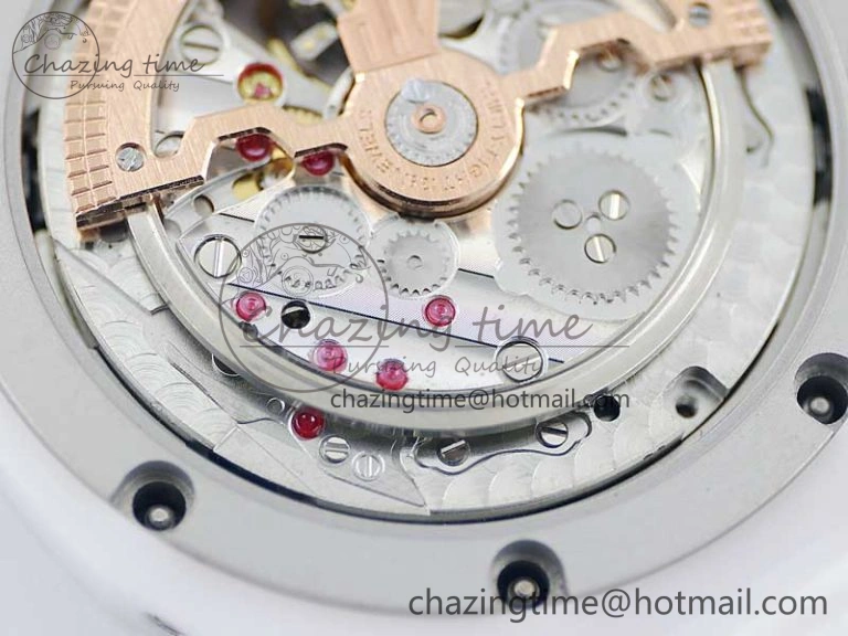 Royal Oak Perpetual Calendar 26579cb White Ceramic APSF Best Edition on Ceramic Bracelet A5134 (CHS) FlexibleFit 4810