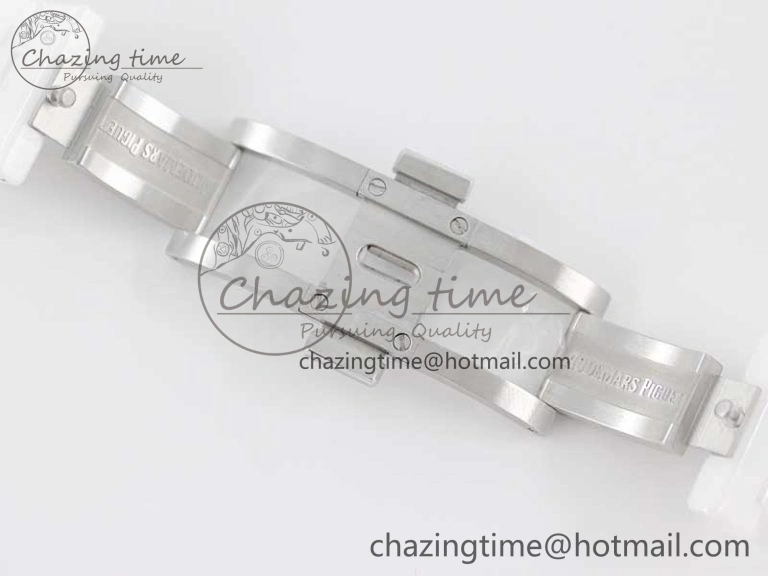 Royal Oak Perpetual Calendar 26579cb White Ceramic APSF Best Edition on Ceramic Bracelet A5134 (CHS) FlexibleFit 4810