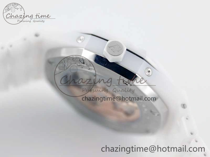 Royal Oak Perpetual Calendar 26579cb White Ceramic APSF Best Edition on Ceramic Bracelet A5134 (CHS) FlexibleFit 4810