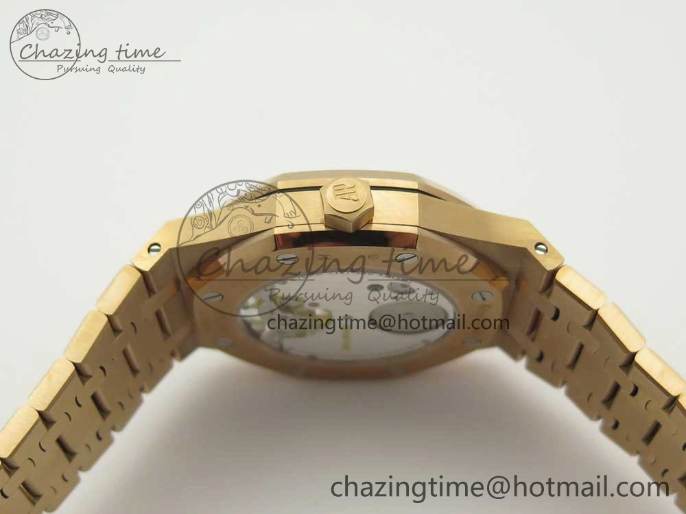 Royal Oak Tourbillon Extra-thin RG JF 1:1 Best Edition RG Textured Dial on RG Bracelet WellDesigned 4887