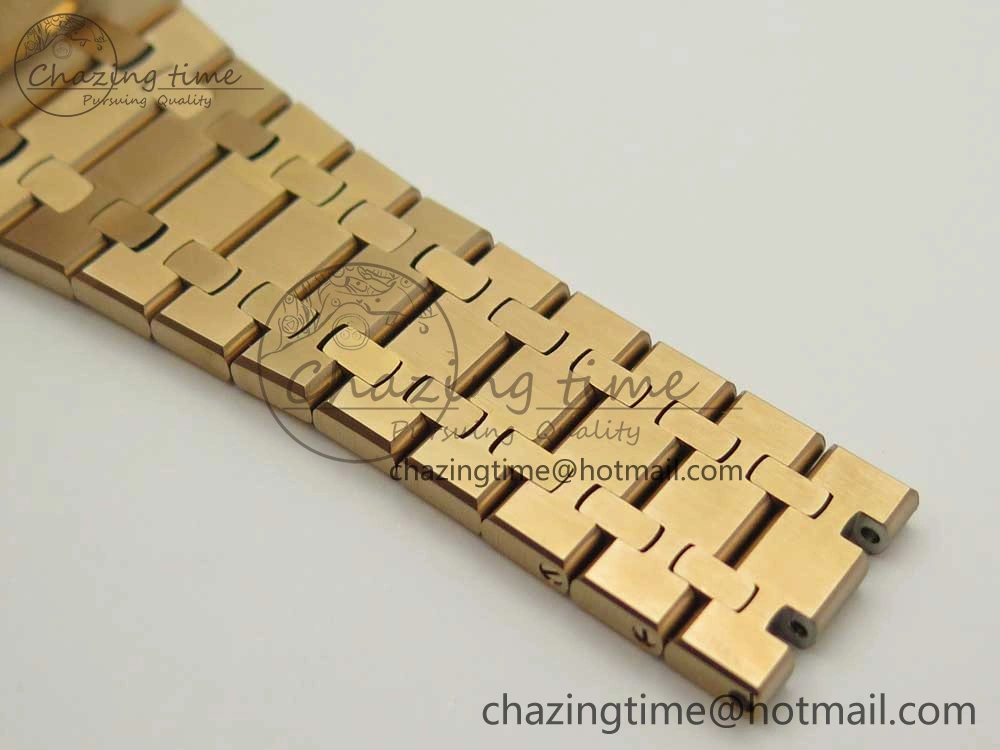 Royal Oak Tourbillon Extra-thin RG JF 1:1 Best Edition RG Textured Dial on RG Bracelet WellDesigned 4887