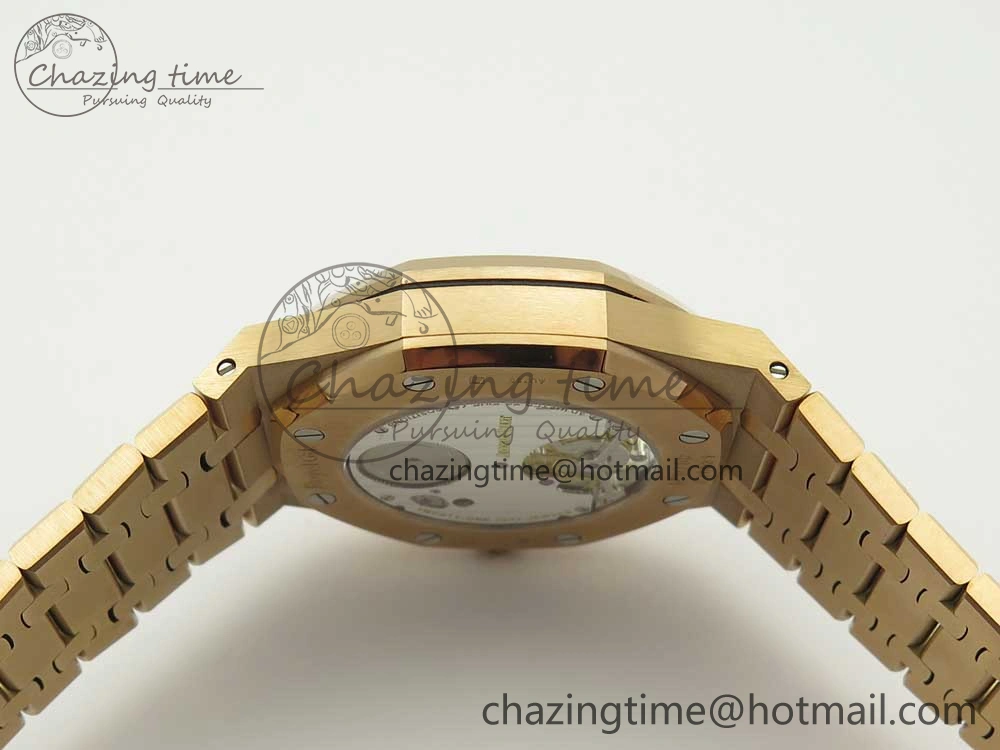 Royal Oak Tourbillon Extra-thin RG JF 1:1 Best Edition RG Textured Dial on RG Bracelet WellDesigned 4887