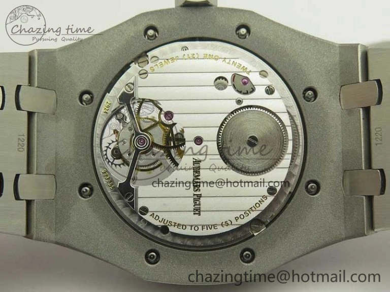 Lightweight Royal Oak Tourbillon Extra-thin SS JF 1:1 Best Edition Blue Textured Dial on SS Bracelet 4917