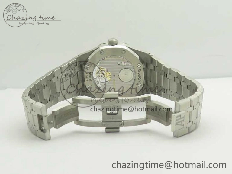 Lightweight Royal Oak Tourbillon Extra-thin SS JF 1:1 Best Edition Blue Textured Dial on SS Bracelet 4917