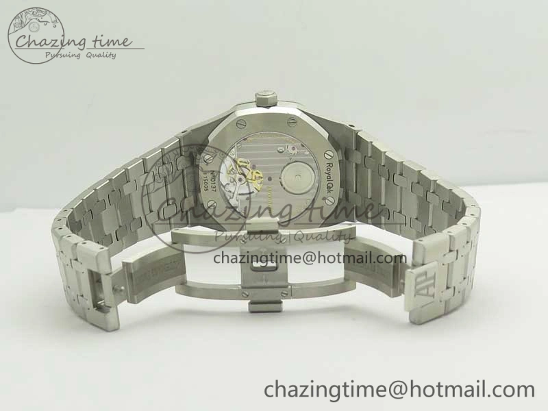 Lightweight Royal Oak Tourbillon Extra-thin SS JF 1:1 Best Edition Blue Textured Dial on SS Bracelet 4917