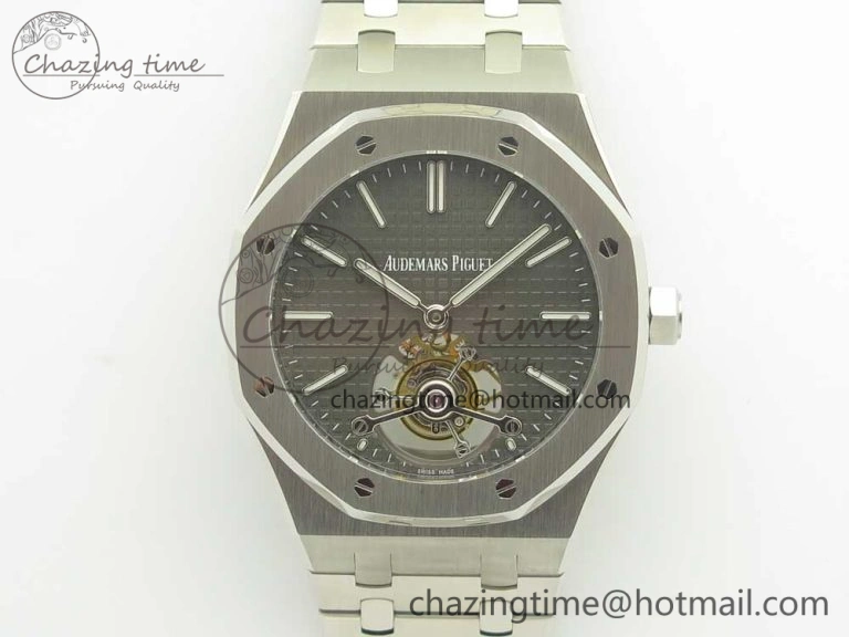 Royal Oak Tourbillon Extra-thin SS JF 1:1 Best Edition Gray Textured Dial on SS Bracelet Sophisticated 4903
