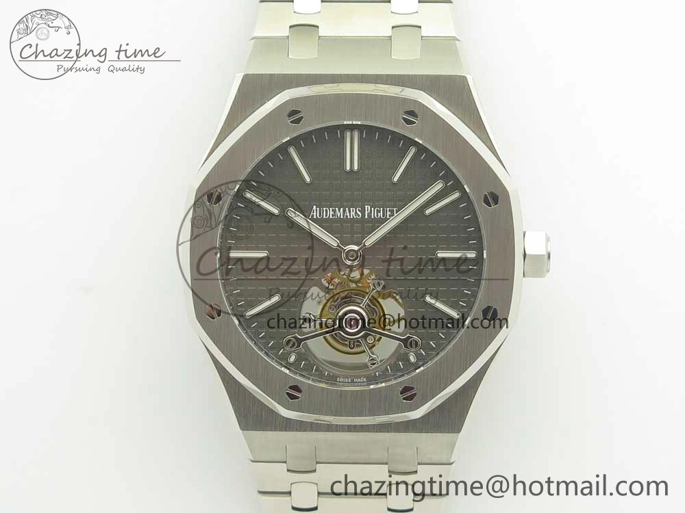 Royal Oak Tourbillon Extra-thin SS JF 1:1 Best Edition Gray Textured Dial on SS Bracelet Sophisticated 4903