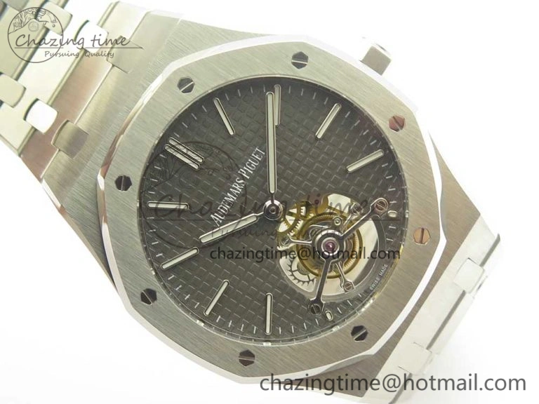 Royal Oak Tourbillon Extra-thin SS JF 1:1 Best Edition Gray Textured Dial on SS Bracelet Sophisticated 4903