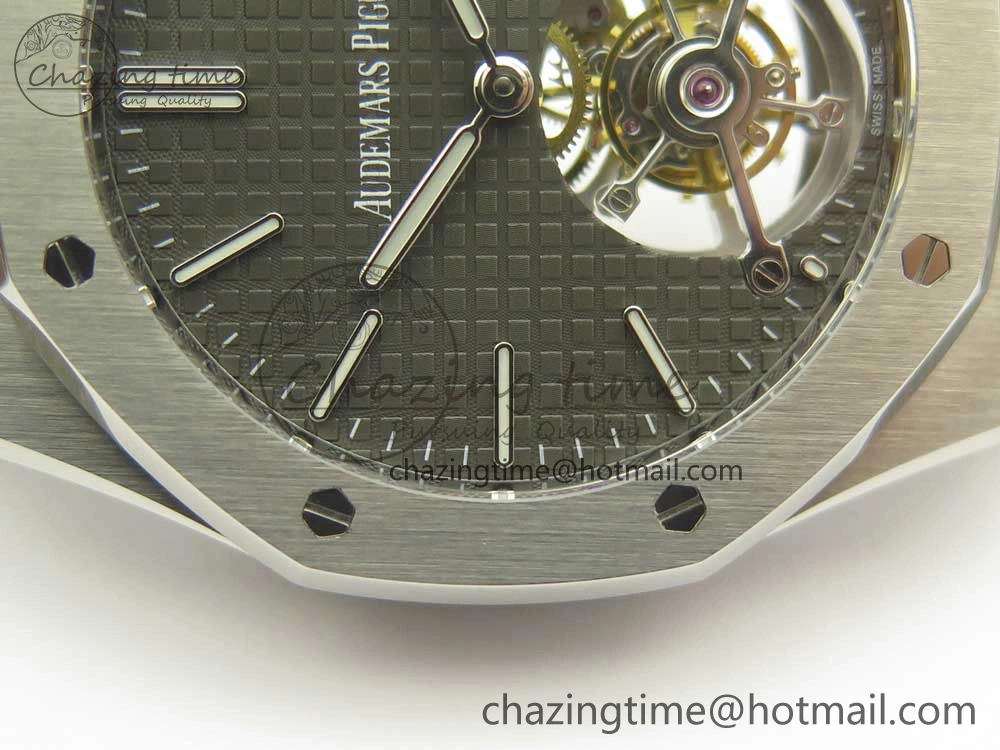 Royal Oak Tourbillon Extra-thin SS JF 1:1 Best Edition Gray Textured Dial on SS Bracelet Sophisticated 4903