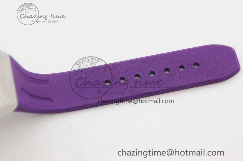 EasyMatch Royal Oak concept 26620 PVD 42mm “Black Panther” 1:1 Skeleton Dial on Purple Rubber Strap A 4667